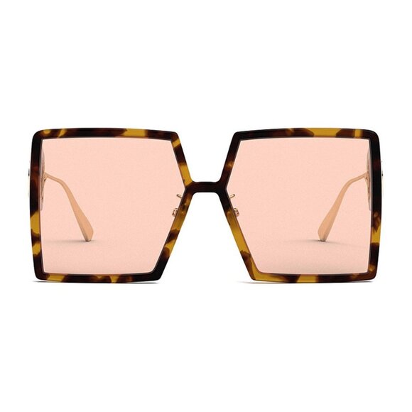 NEW DIOR WOMEN SQUARE HAVANA GOLD WOMEN SUNGLASSES DIOR - Picture 3 of 4